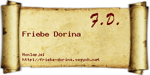 Friebe Dorina névjegykártya