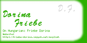 dorina friebe business card